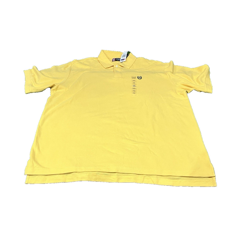 CHAPS Polo Logo Shirt Men’s Yellow NEW With tag $38 2XB